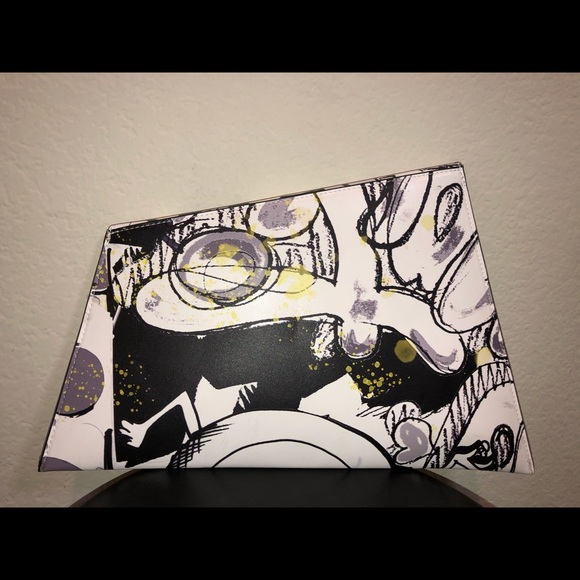 Asos Asymmetrical Graffiti-Style Envelope Clutch - Picture 9 of 16